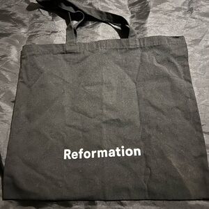 Reformation Black Canvas Shopper
